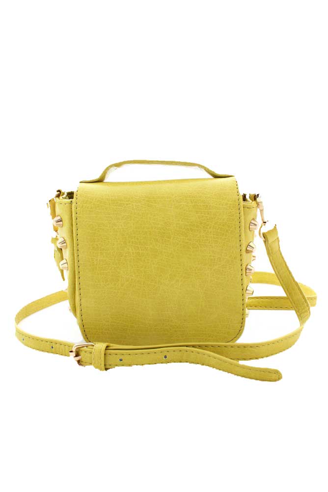 studded crossbody lime bag photo