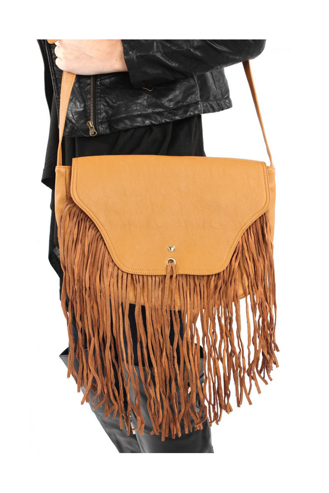 fringe tan bag photo